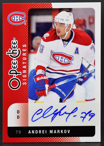2010-11 OPC Signatures Andrei Markov OS-MA Montreal Canadiens Auto