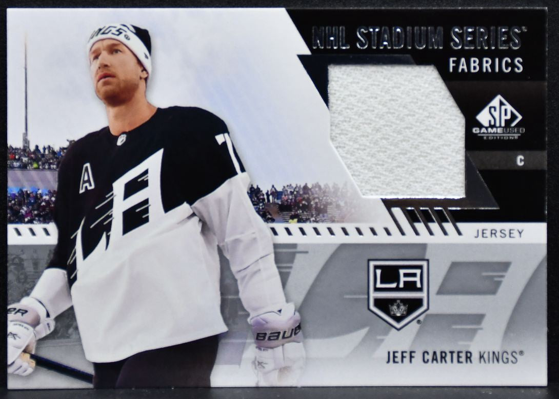 2020-21 SP Game Used NHL Stadium Series Fabrics Jeff Carter Kings Jersey 5528