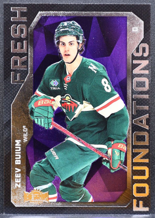 2025-26 SkyBox Metal Universe Fresh Foundation Purple Zeev Buium Wild RC 1952