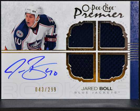 2007-08 OPC Premier Rookie Auto Boll Blue Jackets RC Auto /299 Jersey 1882