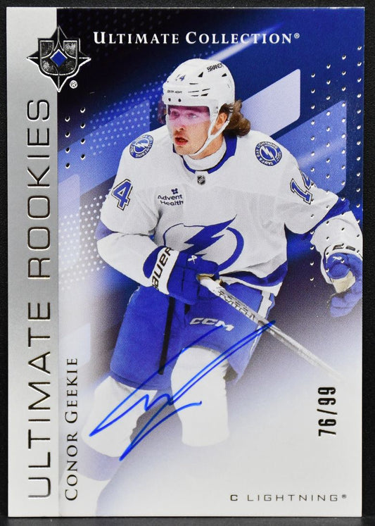 2024-25 UD Ultimate Collection Rookies Auto Conor Geekie 192 RC Auto 76/99