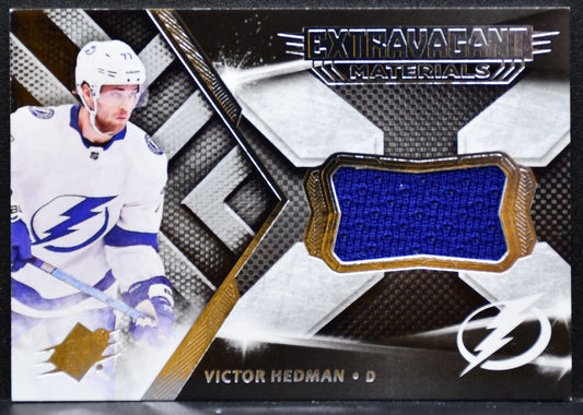 2018-19 SPx Extravagant Materials Victor Hedman Tampa Bay Lightning Jersey 8475