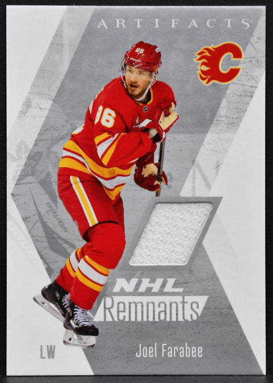 2025-26 UD Artifacts NHL Remnants Joel Farabee NR-13 Calgary Flames Jersey 6898