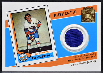 2001-02 Topps / O-Pee-Chee Archives Relics Ed Westfall Islanders Jersey 2899