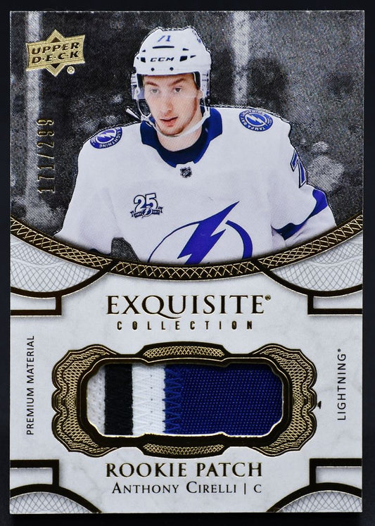 2018-19 UD Black Diamond Exquisite Collection Patch Cirelli RC 171/299 Jersey