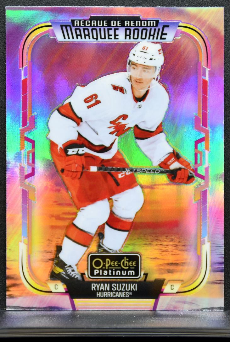 2025-26 O Pee Chee Platinum Marquee Rookie Sunset Ryan Suzuki Hurricanes RC 7924