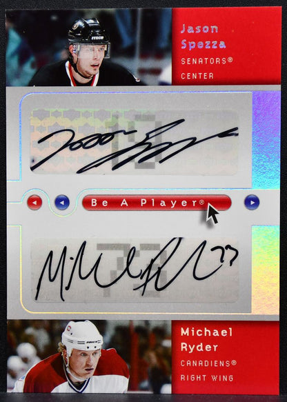 2005-06 UD Be a Player Signatures Duals Spezza/Ryder Auto 9718