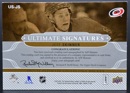 2013-14 UD Ultimate Collection Ultimate Signatures Jeff Skinner US-JS Auto