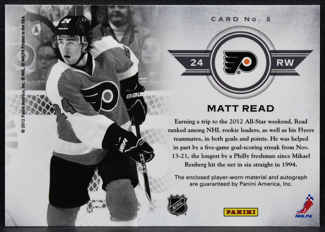 2011-12 Panini Titanium Rookie Reserve Dual Memorabilia Read RC Auto Jersey 0732