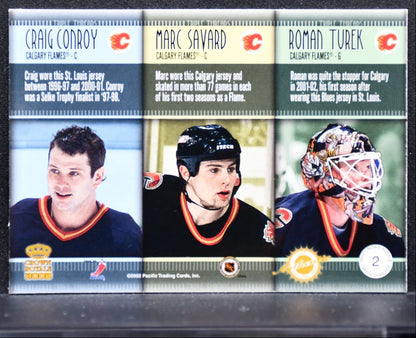 2001-02 Pacific Crown Royale Triple Threads Conroy/Savard/Turek Jersey 4497