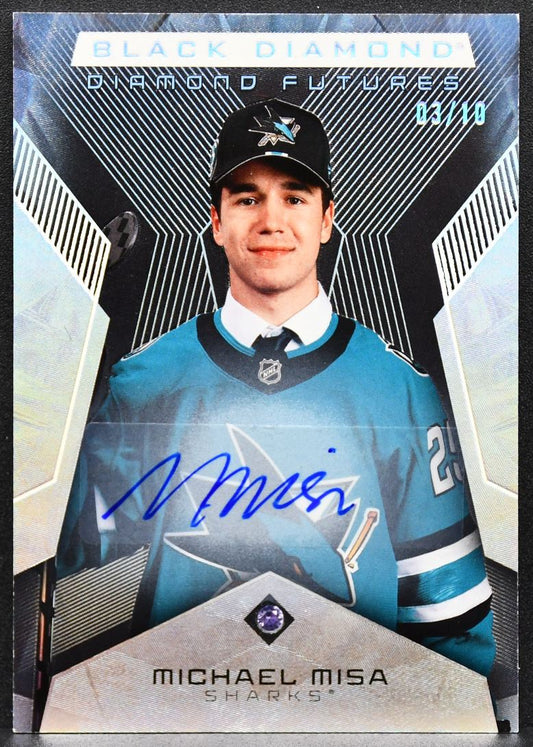 2025-26 UD Black Diamond Futures Purple Diamond Relic Auto Misa RC Auto 6063