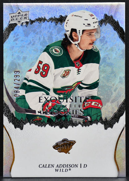 2021-22 UD Ice Exquisite Collection Rookies Calen Addison Wild RC 084/299 1754