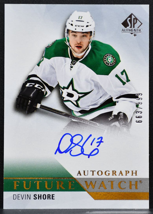 2015-16 SP Authentic Future Watch Auto Devin Shore Stars RC Auto 663/999 1018
