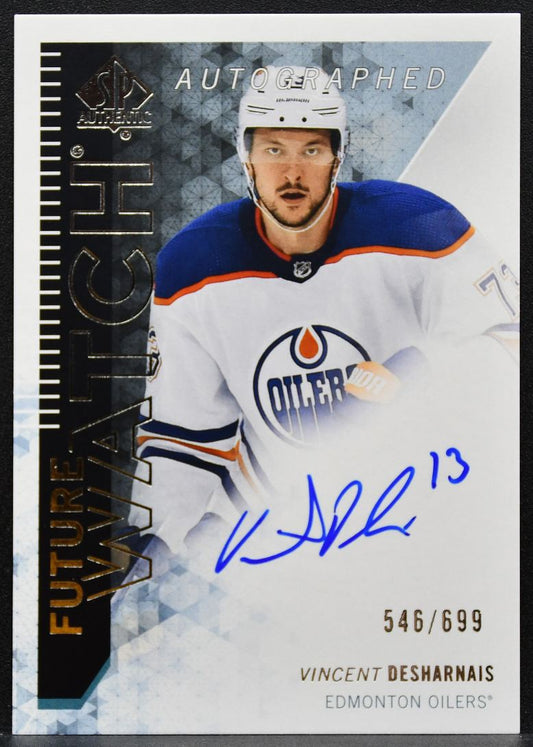 2023-24 SP Authentic Retro Future Watch Auto Vincent Desharnais Oilers Auto 3462