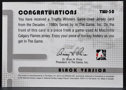 2011-12 In the Game Decades 1980s Trophy Winners Jersey MacInnis Jersey 5161