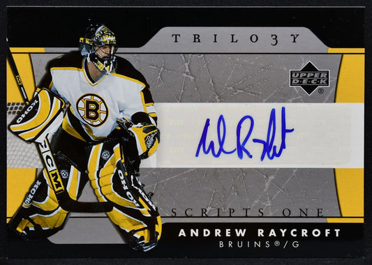 2005-06 Upper Deck Trilogy Script One Andrew Raycroft SFS-AR Bruins Auto 2322