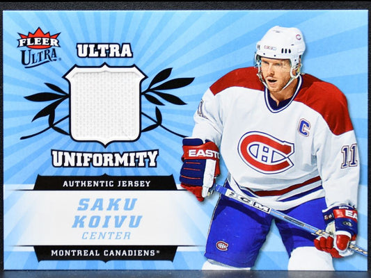 2006-07 Fleer Ultra Rookie Uniformity Jerseys Saku Koivu U-SK Jersey 1878