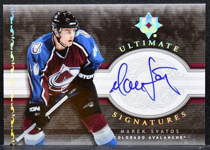 2006-07 UD Ultimate Collection Signatures Marek Svatos US-MS Avalanche Auto 6327