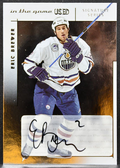 2004-05 In the Game Used signature Brewer A-EB Edmonton Oilers Auto 1147