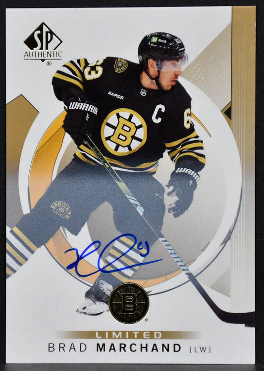 2024-25 SP Authentic Auto Limited Brad Marchand 9 Boston Bruins Auto 4634