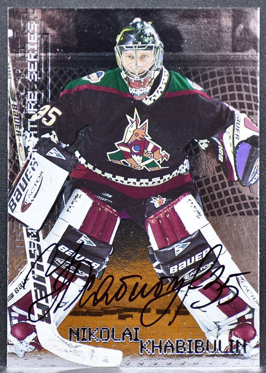 1999-100 Be a Player Millennium Autographs Nikolai Khabibulin 191 Auto 4884