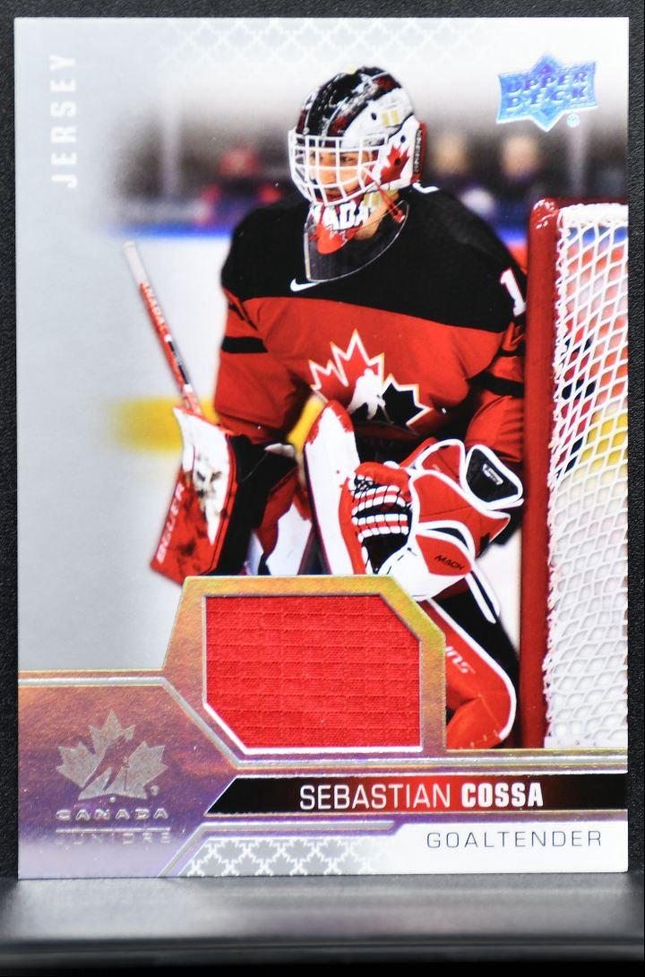 2022-23 UD Team Canada Juniors Jersey Sebastian Cossa Jersey 1169