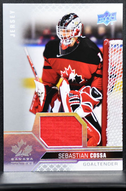 2022-23 UD Team Canada Juniors Jersey Sebastian Cossa Jersey 1169