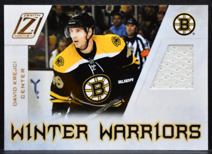 2010-11 Panini Zenith Winter Warriors Materials David Krejci Bruins Jersey 8925