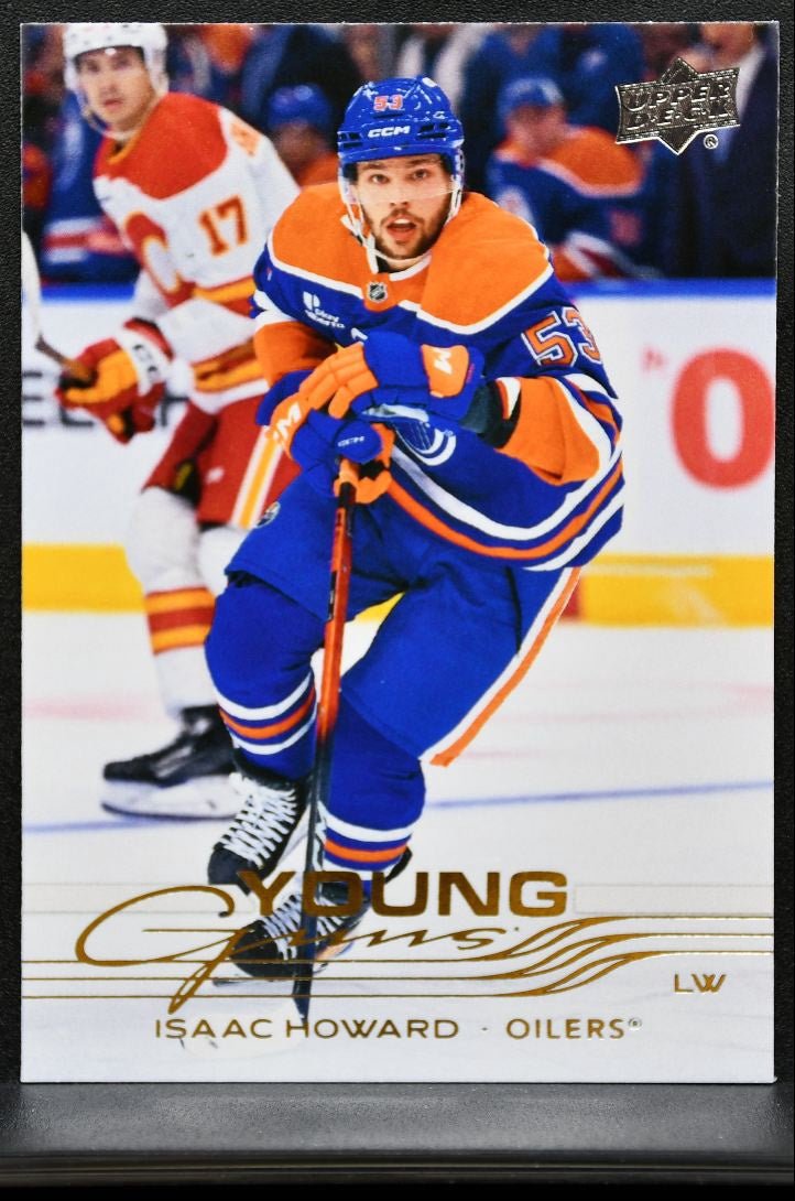 2025-26 Upper Deck Series 2 Young Guns Isaac Howard 469 Edmonton Oilers RC 9285