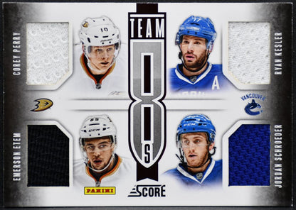 2013-14 Panini Score Team 8s Etem/Perry/Schroeder/Kesler/Schultz +3 Jersey 0269