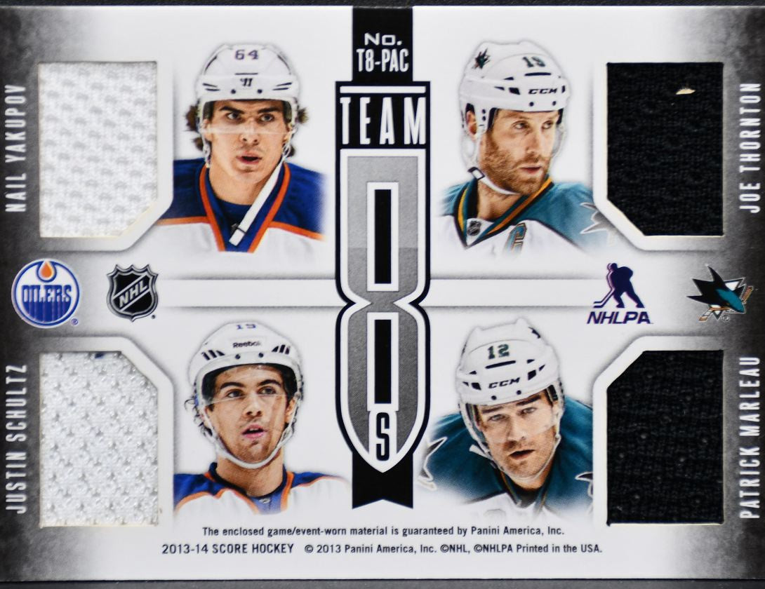 2013-14 Panini Score Team 8s Etem/Perry/Schroeder/Kesler/Schultz +3 Jersey 0269
