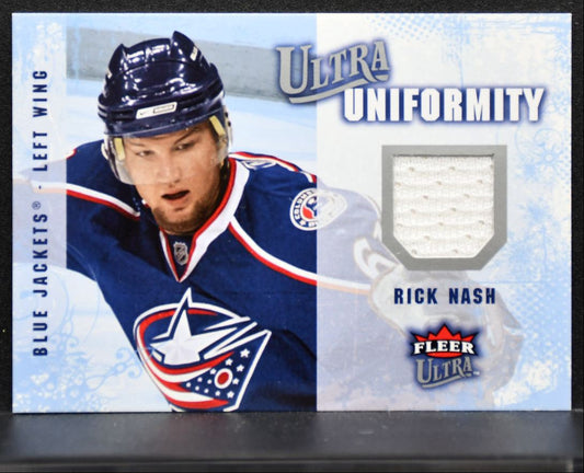 2008-09 Fleer Ultra Uniformity Rick Nash UA-RN Columbus Blue Jackets Jersey 1083