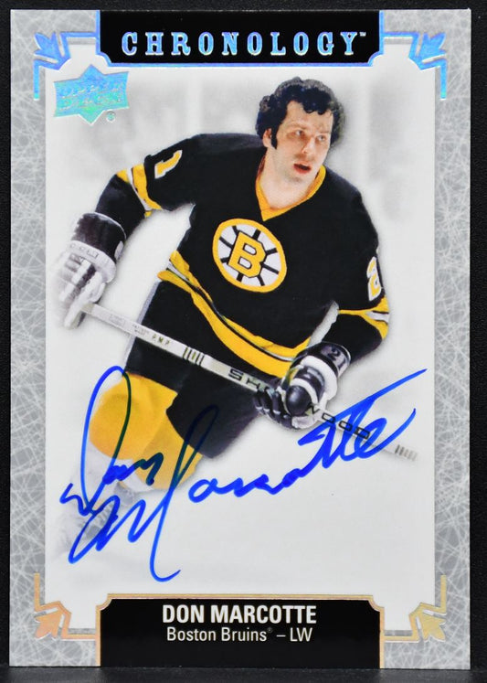 2018-19 UD Chronology Auto Don Marcotte FH-BO-DM Boston Bruins Auto