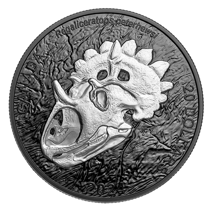 Discovering Dinosaurs: Royal Horned Face - Rhodium-Plated Pure Silver Coin (245121)