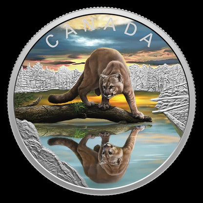 Wildlife Reflections: Cougar - 1 oz. Fine Silver Coin  (246471)