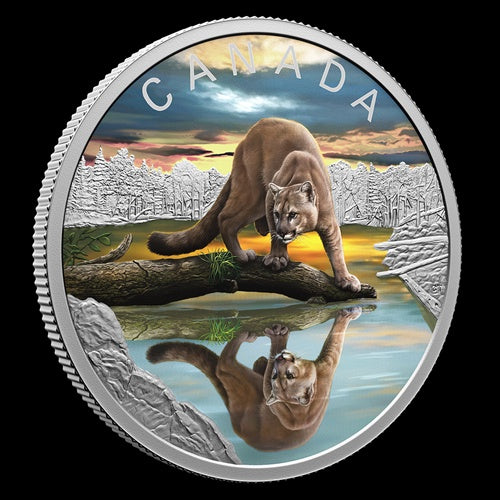 Wildlife Reflections: Cougar - 1 oz. Fine Silver Coin  (246471)