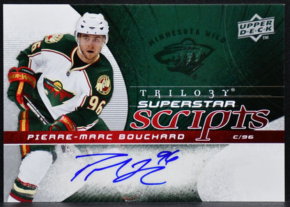 2008-09 UD Trilogy Superstar Scripts Pierre-Marc Bouchard SS-PM  Auto