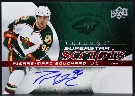 2008-09 UD Trilogy Superstar Scripts Pierre-Marc Bouchard SS-PM  Auto