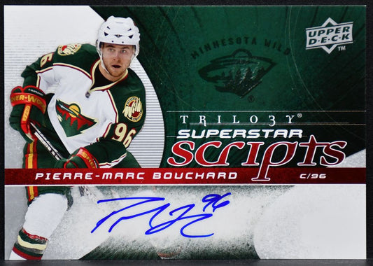 2008-09 UD Trilogy Superstar Scripts Pierre-Marc Bouchard SS-PM  Auto