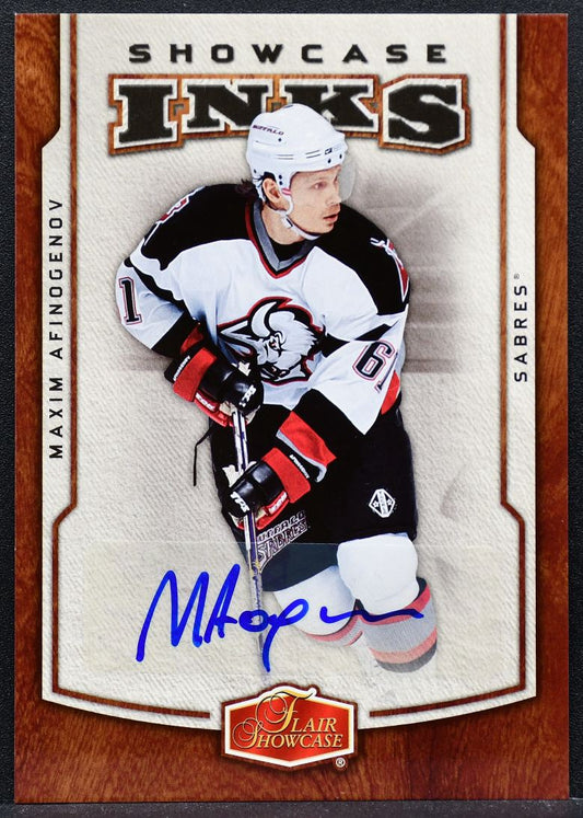 2006-07 Flair Showcase INKS Maxim Afinogenov I-MA Buffalo Sabres Auto 9958