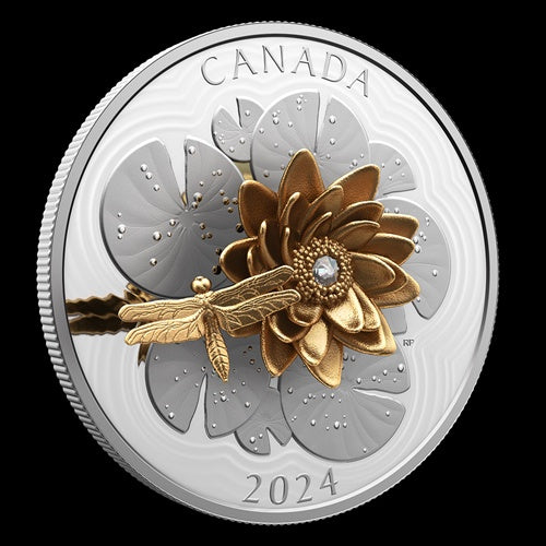 The Dragonfly and the Bloom - 5 oz. Pure Silver Coin (247254)