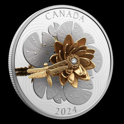The Dragonfly and the Bloom - 5 oz. Pure Silver Coin (247254)