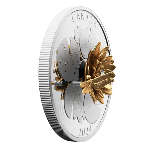 The Dragonfly and the Bloom - 5 oz. Pure Silver Coin (247254)