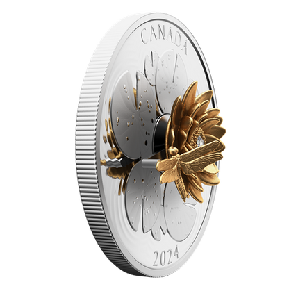 The Dragonfly and the Bloom - 5 oz. Pure Silver Coin (247254)