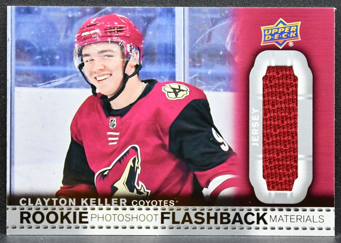 2018-19 UD Rookie Photoshoot Flashback Materials Clayton Keller RC Jersey 9554