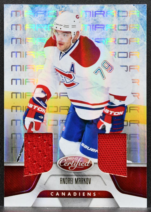 2011-12 Panini Certified Mirror Red Materials Dual Andrei Markov Jersey 2518