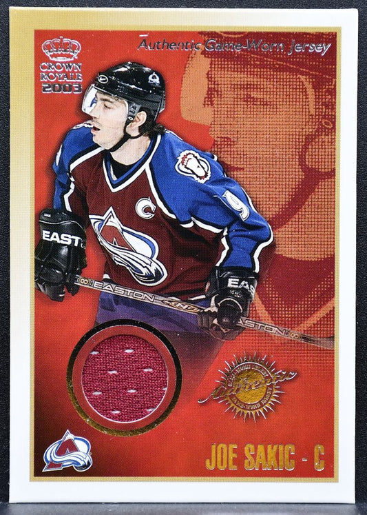 2003-04 Pacific Crown Royale Jersey Joe Sakic 3 Avalanche 076/513 Jersey 7820