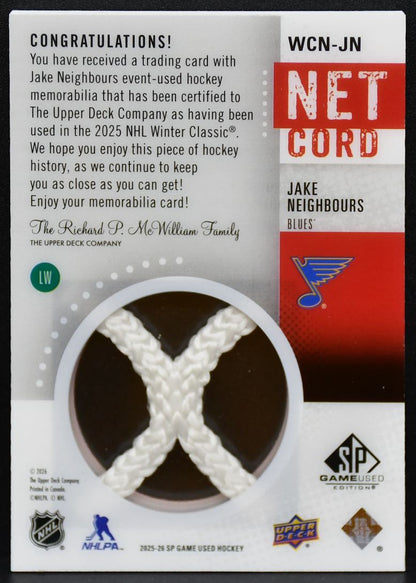 2025-26 SP Game Used Net Cord Relics Neighbours Blues 10/35 Net Cord 3046