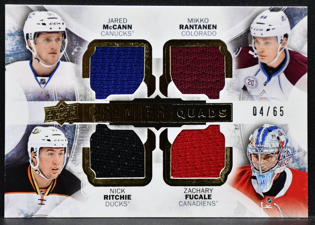 2015-16 UD Premier Quads - Jersey McCann Rantanen Ritchie Fucale PQ4-MRRZ /65