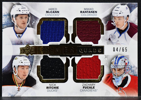 2015-16 UD Premier Quads - Jersey McCann Rantanen Ritchie Fucale PQ4-MRRZ /65